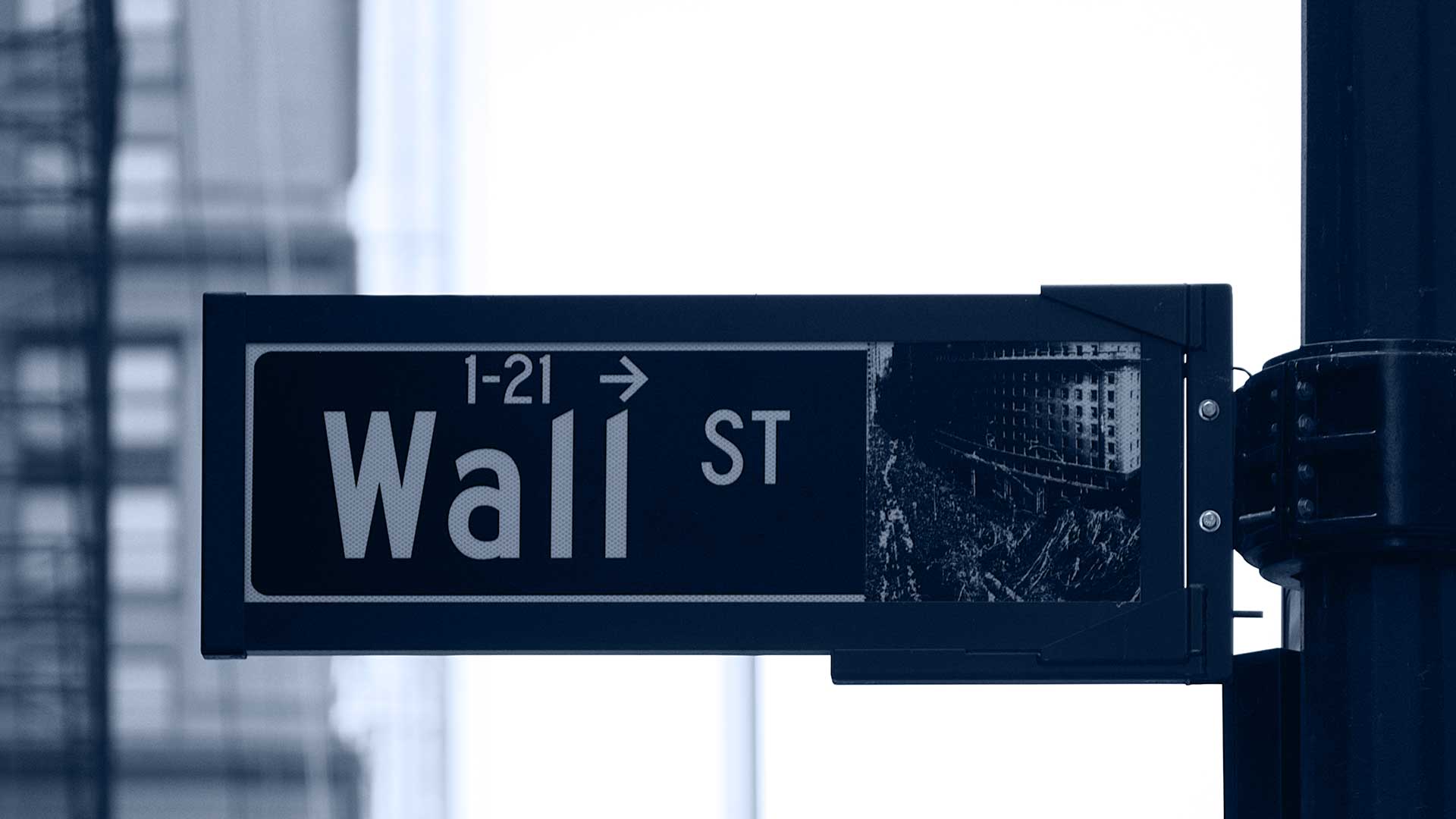 Wall st sign.