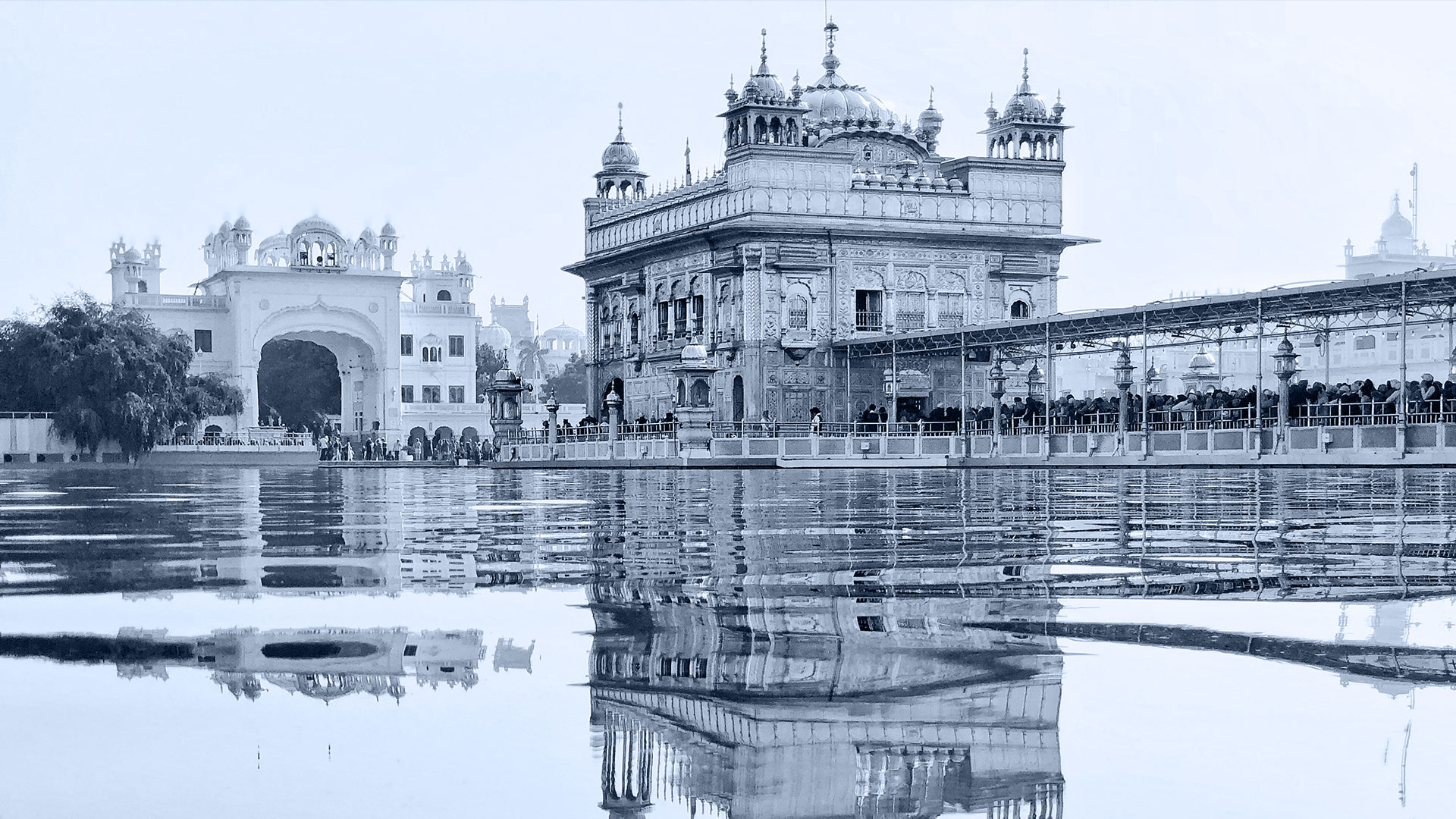 Indian architecture by the water.