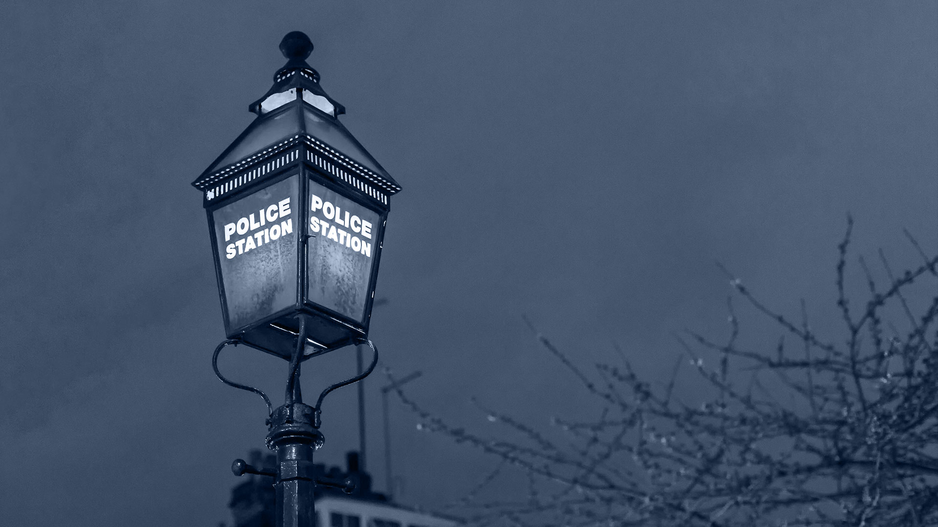 Police Station lamppost.