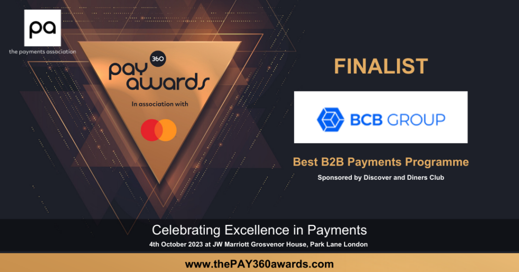BCB Group – Finalists at Pay360 Awards