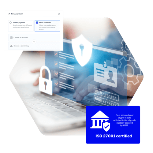 Secure online payment interface illustration