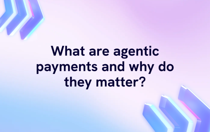 Light purple image with title 'What are agentic payments and why do they matter?'